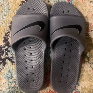 Nike gray slides